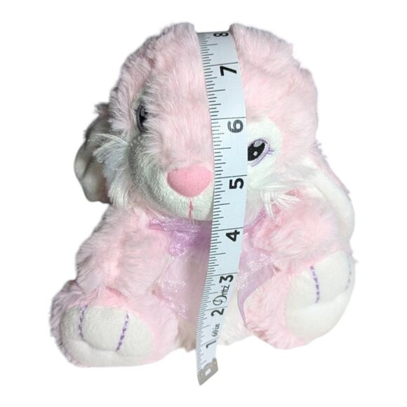 Dan Dee Plush Small Hoppy Hopster Bunny Rabbit Soft Pink Stuffed Animal 8" - Picture 6 of 7